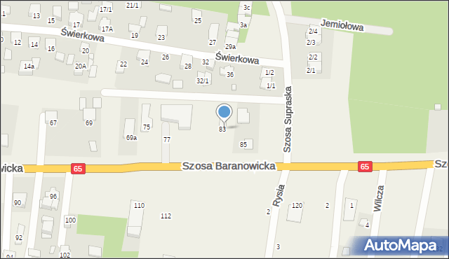 Grabówka, Szosa Baranowicka, 83/2, mapa Grabówka