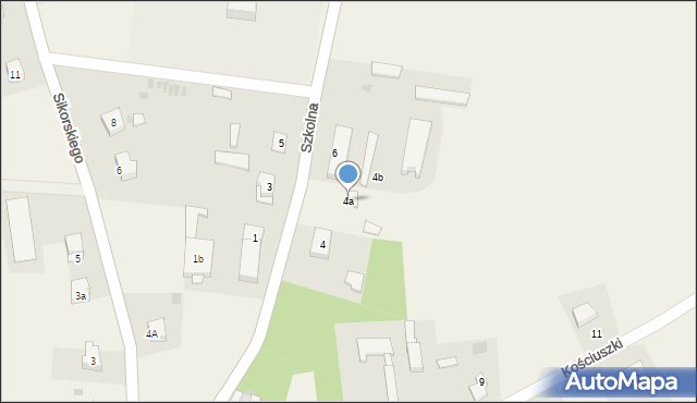 Grabowo, Szkolna, 4a, mapa Grabowo