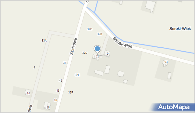 Granice, Szafirowa, 11, mapa Granice