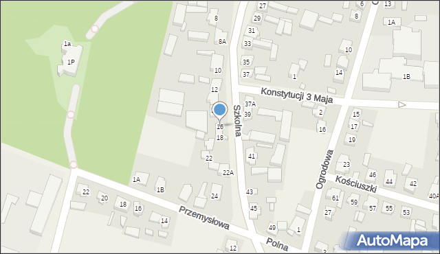 Granowo, Szkolna, 16, mapa Granowo