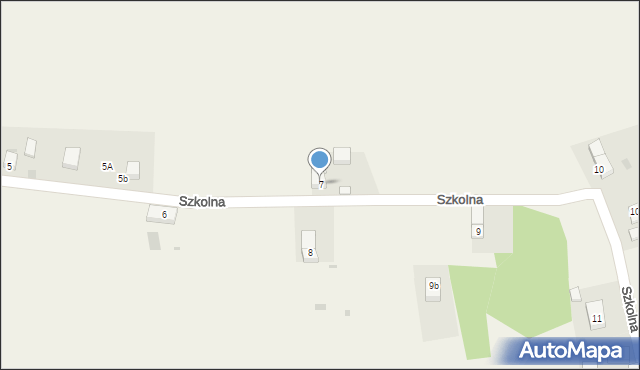 Grędzina, Szkolna, 7, mapa Grędzina