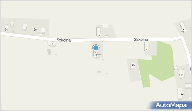 Grędzina, Szkolna, 8, mapa Grędzina