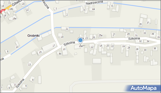 Grobniki, Szkolna, 10a, mapa Grobniki