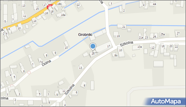 Grobniki, Szkolna, 15, mapa Grobniki