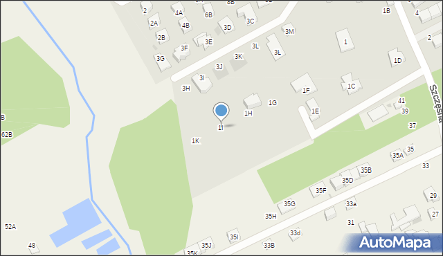 Grodzisk Mazowiecki, Szczęsna, 1I, mapa Grodzisk Mazowiecki