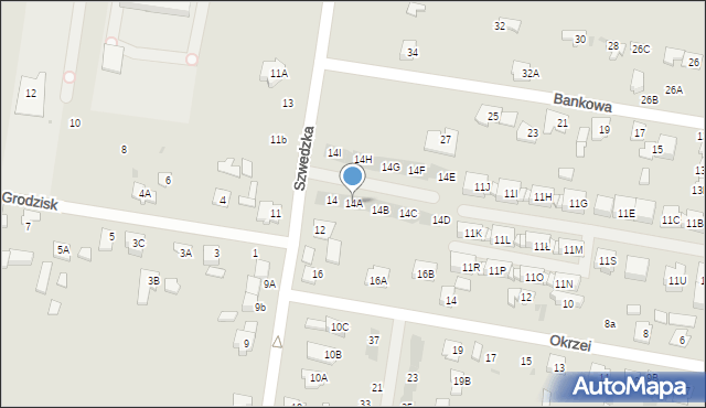 Grodzisk Mazowiecki, Szwedzka, 14A, mapa Grodzisk Mazowiecki