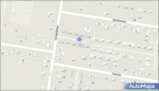 Grodzisk Mazowiecki, Szwedzka, 14C, mapa Grodzisk Mazowiecki