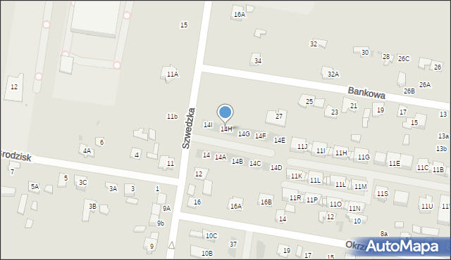 Grodzisk Mazowiecki, Szwedzka, 14H, mapa Grodzisk Mazowiecki