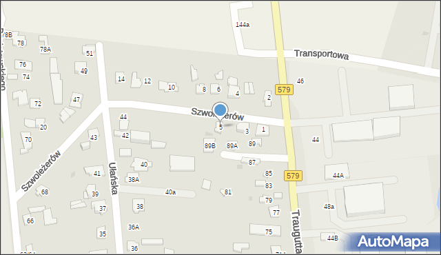 Grodzisk Mazowiecki, Szwoleżerów, 5, mapa Grodzisk Mazowiecki