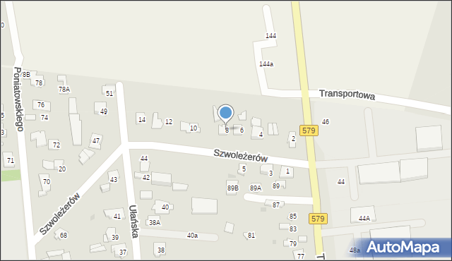 Grodzisk Mazowiecki, Szwoleżerów, 8, mapa Grodzisk Mazowiecki