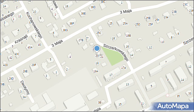 Grodzisk Mazowiecki, Szczerkowskiego H., 23, mapa Grodzisk Mazowiecki
