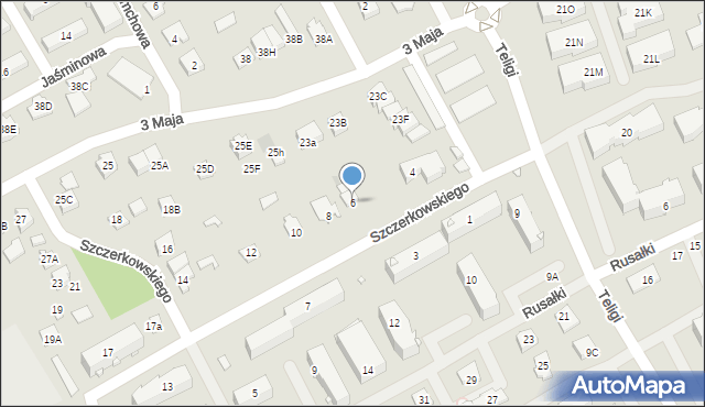 Grodzisk Mazowiecki, Szczerkowskiego H., 6, mapa Grodzisk Mazowiecki