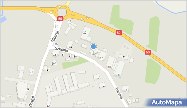 Grójec, Szkolna, 12A, mapa Grójec