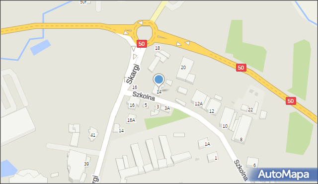 Grójec, Szkolna, 14, mapa Grójec