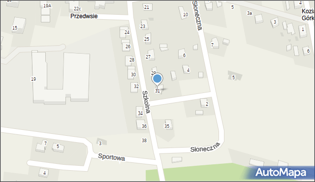 Gromadka, Szkolna, 31, mapa Gromadka