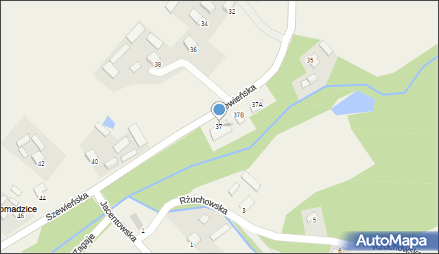 Gromadzice, Szewieńska, 37, mapa Gromadzice