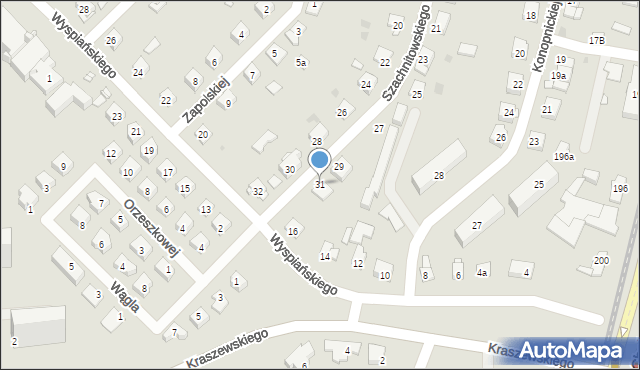 Grudziądz, Szachnitowskiego Czesława, 31, mapa Grudziądza