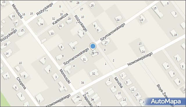 Gruszczyn, Szymanowskiego Karola, 29, mapa Gruszczyn