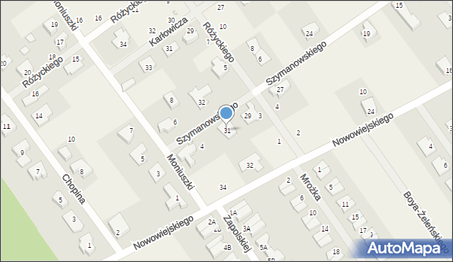 Gruszczyn, Szymanowskiego Karola, 31, mapa Gruszczyn
