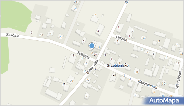 Grzebienisko, Szkolna, 2, mapa Grzebienisko