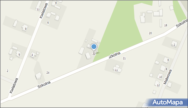 Grzebienisko, Szkolna, 22, mapa Grzebienisko