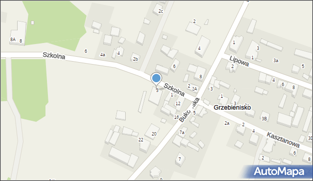 Grzebienisko, Szkolna, 3, mapa Grzebienisko