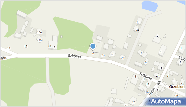 Grzebienisko, Szkolna, 6, mapa Grzebienisko