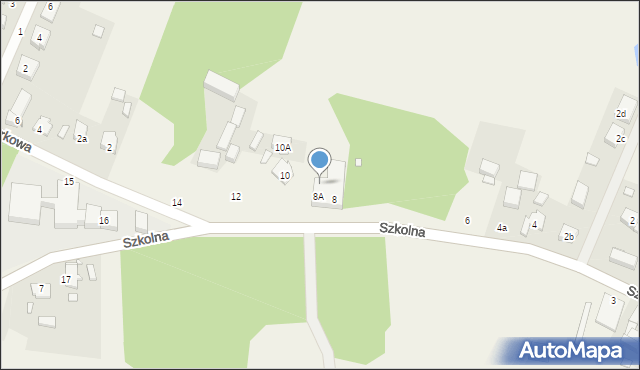 Grzebienisko, Szkolna, 8B, mapa Grzebienisko