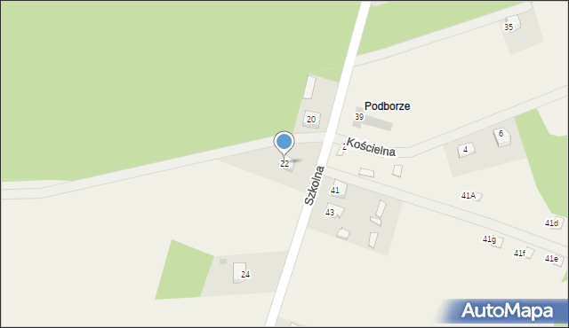 Gulczewo, Szkolna, 22, mapa Gulczewo