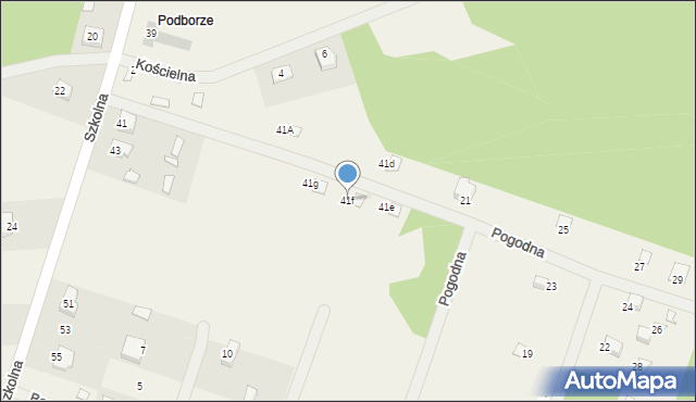 Gulczewo, Szkolna, 41f, mapa Gulczewo