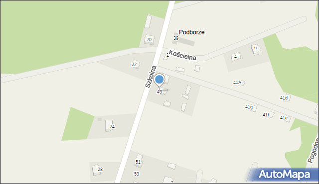 Gulczewo, Szkolna, 43, mapa Gulczewo