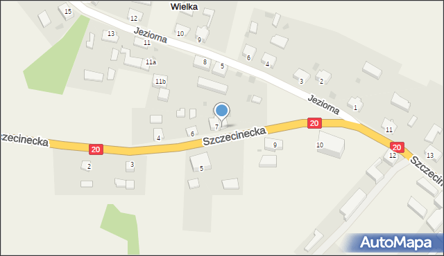 Gwda Wielka, Szczecinecka, 8, mapa Gwda Wielka