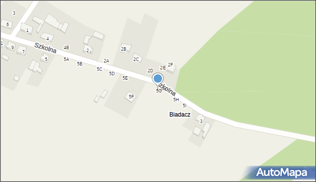 Hadra, Szkolna, 5G, mapa Hadra