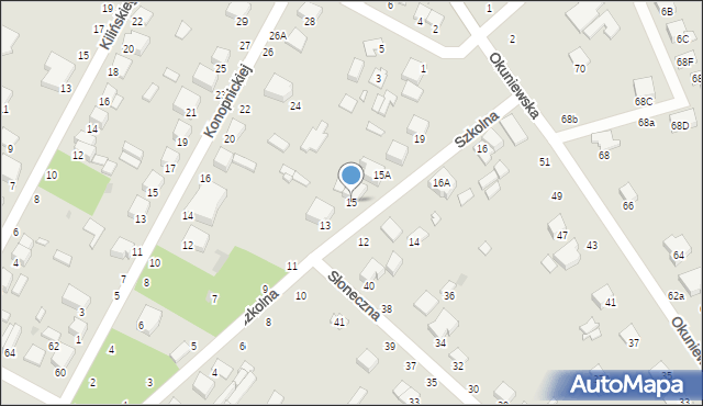 Halinów, Szkolna, 15, mapa Halinów