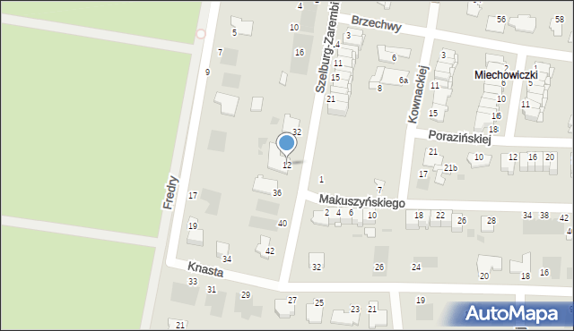 Inowrocław, Szelburg-Zarembiny Ewy, 12, mapa Inowrocławia