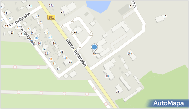 Inowrocław, Szosa Bydgoska, 20, mapa Inowrocławia