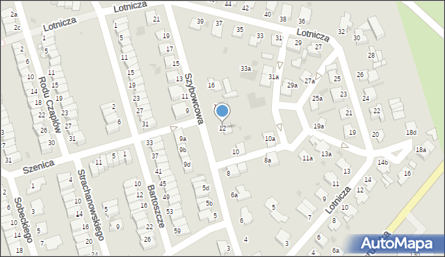 Inowrocław, Szybowcowa, 12, mapa Inowrocławia