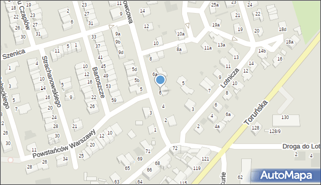 Inowrocław, Szybowcowa, 6, mapa Inowrocławia