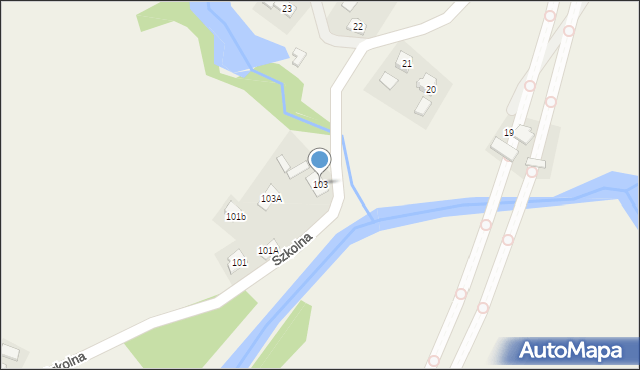 Iskrzynia, Szkolna, 103, mapa Iskrzynia