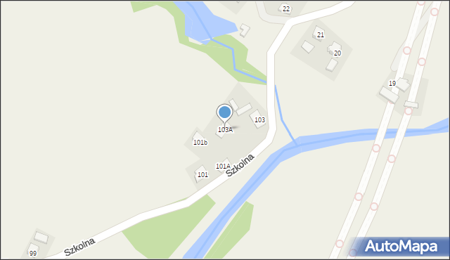 Iskrzynia, Szkolna, 103A, mapa Iskrzynia