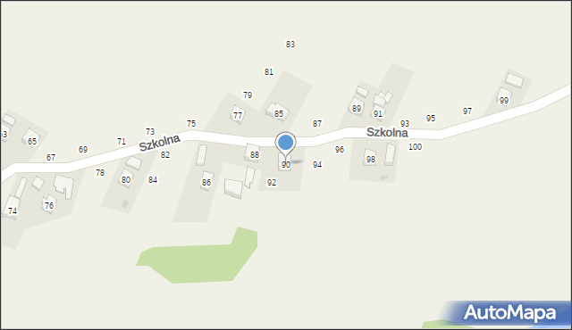 Iskrzynia, Szkolna, 90, mapa Iskrzynia