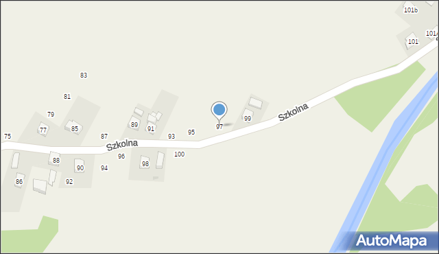 Iskrzynia, Szkolna, 97, mapa Iskrzynia