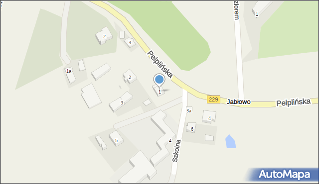 Jabłowo, Szkolna, 1, mapa Jabłowo