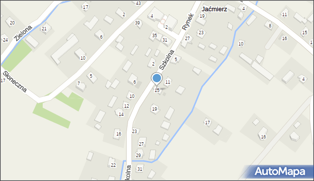 Jaćmierz, Szkolna, 15, mapa Jaćmierz