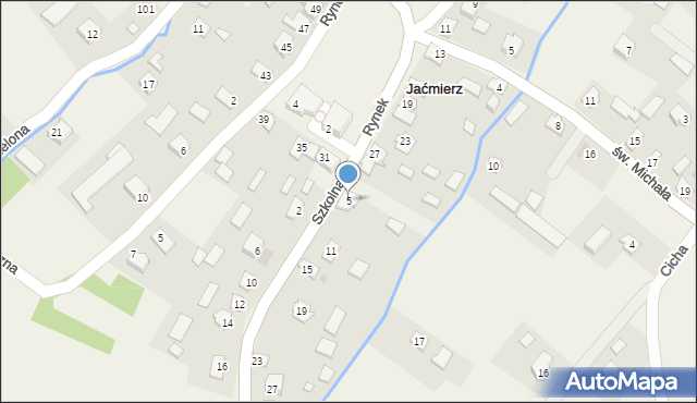 Jaćmierz, Szkolna, 5, mapa Jaćmierz