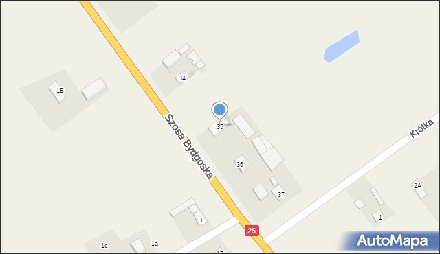 Jaksice, Szosa Bydgoska, 35, mapa Jaksice