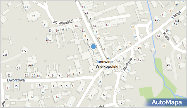 Janowiec Wielkopolski, Szeroka, 3, mapa Janowiec Wielkopolski