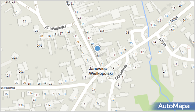 Janowiec Wielkopolski, Szeroka, 6, mapa Janowiec Wielkopolski