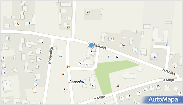 Jarczów, Szkolna, 5, mapa Jarczów