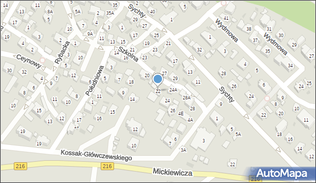 Jastarnia, Szkolna, 22, mapa Jastarnia